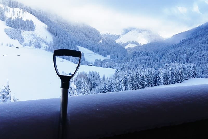 Winter landscape view from the house Schöne Aussicht Berwang