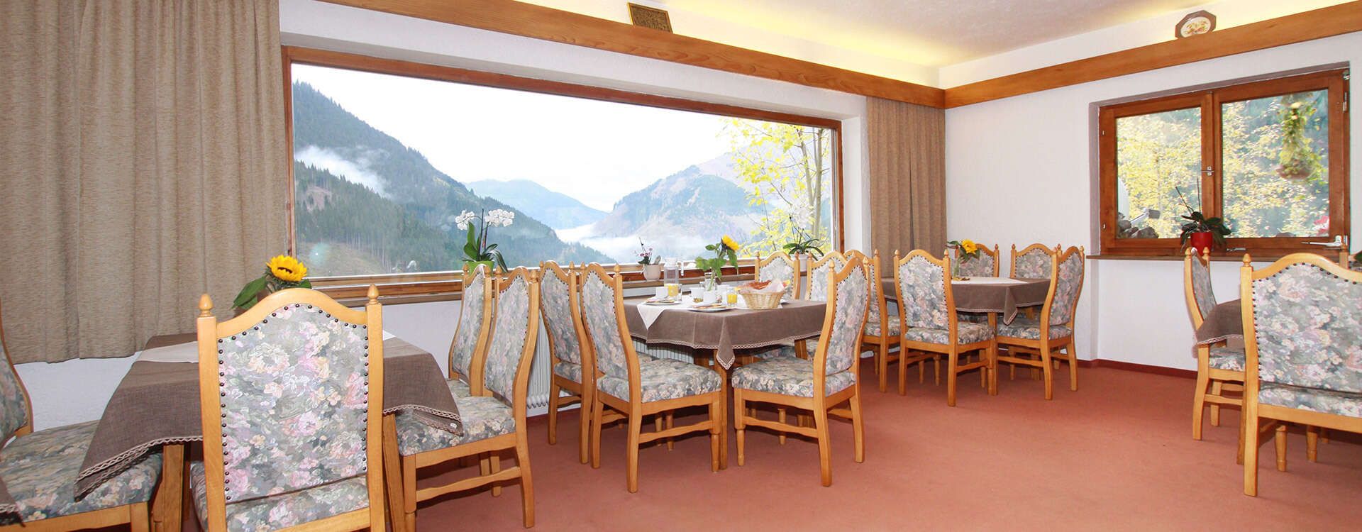 Frühstücksraum Haus Schöne Aussicht Berwang Tirol